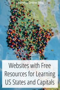 Map of USA - Websites with Free Resources for Learning US States and Capitals