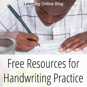 Boy writing - Free Resources for Handwriting Practice