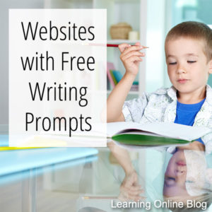Child about to write - Websites with Free Writing Prompts