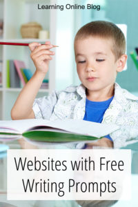 Child about to write - Websites with Free Writing Prompts