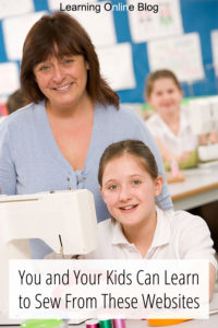 Mom and girl sewing - You and Your Kids Can Learn to Sew From These Websites