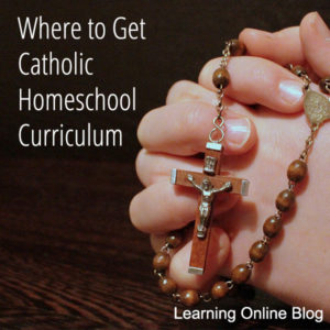 Praying hands holding rosary - Where to Get Catholic Homeschool Curriculum