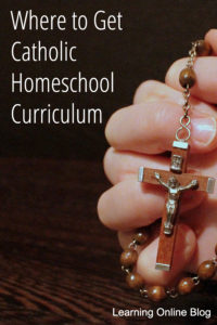 Praying hands holding rosary - Where to Get Catholic Homeschool Curriculum