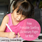 Free Printable Spelling Dictionary Pages for Kids