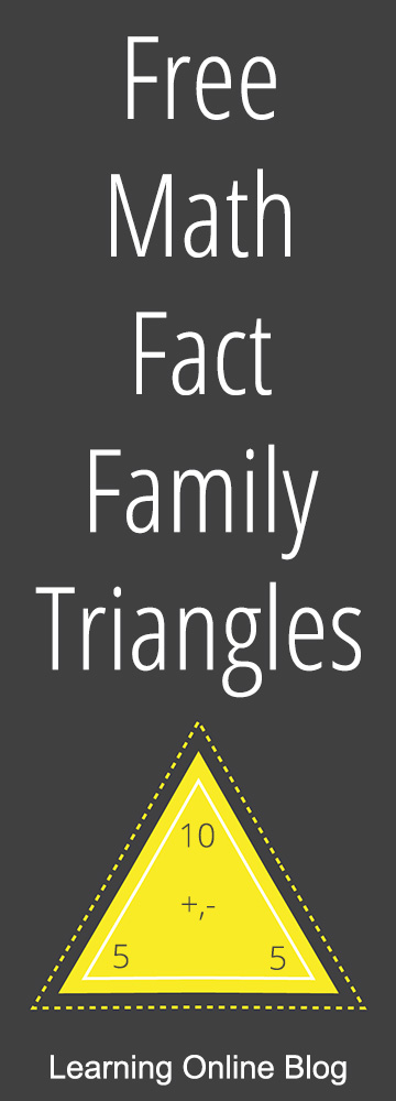 Free Math Fact Family Triangles