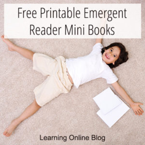 Child laying on floor - Free Printable Emergent Reader Mini Books