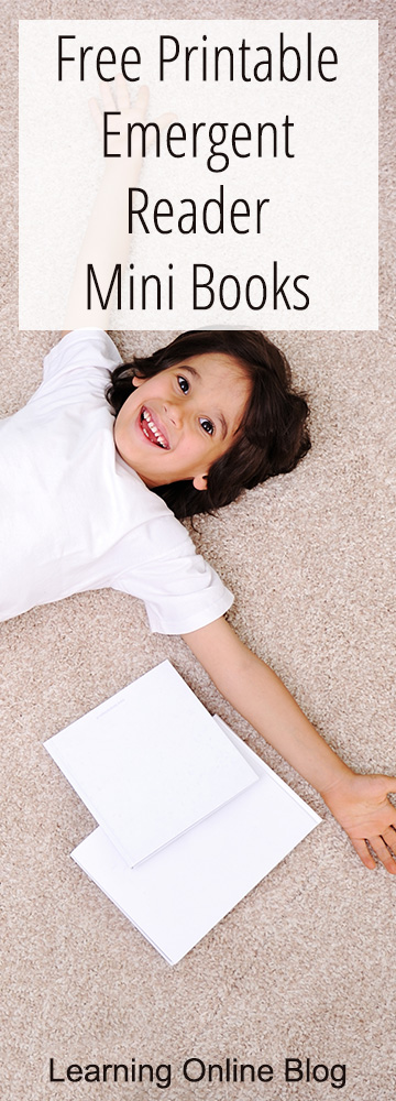 Child laying on floor - Free Printable Emergent Reader Mini Books