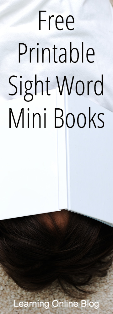 Boy with book on face - Free Printable Sight Word Mini Books