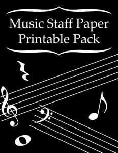Music Staff Paper Printable Pack
