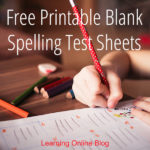 Free Printable Blank Spelling Test Sheets
