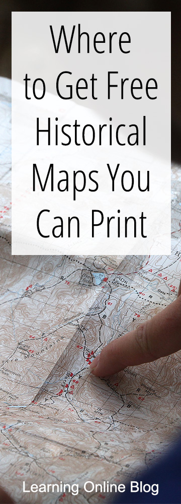 Person pointing to map - Where to Get Free Historical Maps You Can Print