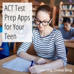 Teen girl writing - ACT Test Prep Apps for Your Teen