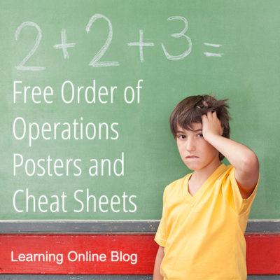 Free Order of Operations Posters and Cheat Sheets
