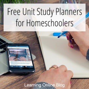 Woman writing - Free Unit Study Planners for Homeschoolers