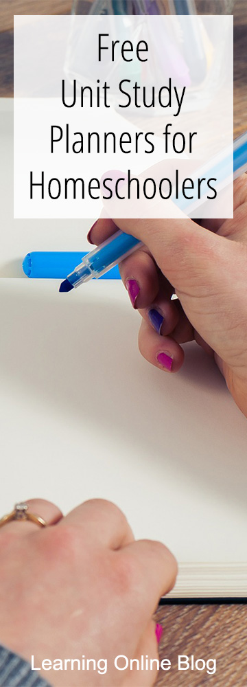 Woman writing - Free Unit Study Planners for Homeschoolers