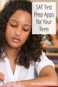 Teen girl writing - SAT Test Prep Apps for Your Teen