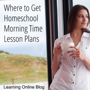 Woman looking out window - Where to Get Homeschool Morning Time Lesson Plans