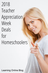 Woman pointing - 2018 Teacher Appreciation Week Deals for Homeschoolers