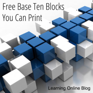 Blue and white blocks - Free Base Ten Blocks You Can Print