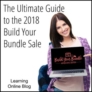 Woman pointing to laptop - The Ultimate Guide to the 2018 Build Your Bundle Sale