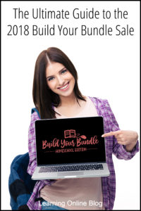 Woman pointing to laptop - The Ultimate Guide to the 2018 Build Your Bundle Sale