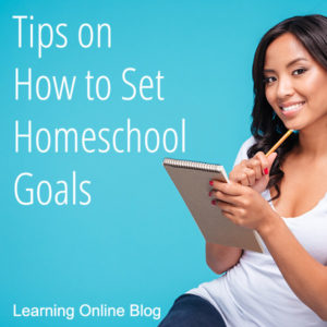 Woman with notepad and pencil - Tips on How to Set Homeschool Goals
