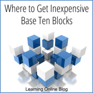 Blue and white cubes - Where to Get Inexpensive Base Ten Blocks