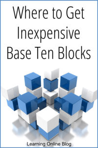 Blue and white cubes - Where to Get Inexpensive Base Ten Blocks