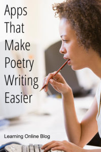 Woman looking at computer - Apps That Make Poetry Writing Easier