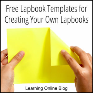 Hands folding yellow paper - Free Lapbook Templates for Creating Your Own Lapbooks