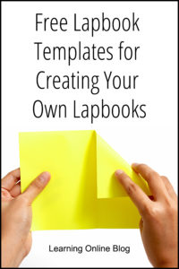Hands folding yellow paper - Free Lapbook Templates for Creating Your Own Lapbooks