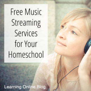 Woman listening to music - Free Music Streaming Services for Your Homeschool