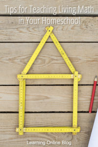 Stick house made out of rulers - Tips for Teaching Living Math in Your Homeschool