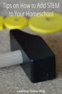 Toy hammer and discs - Tips on How to Add STEM to Your Homeschool