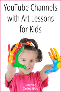 Smiling girl with painted hands - YouTube Channels with Art Lessons for Kids