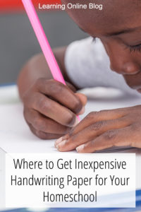 Boy writing - Where to Get Inexpensive Handwriting Paper for Your Homeschool