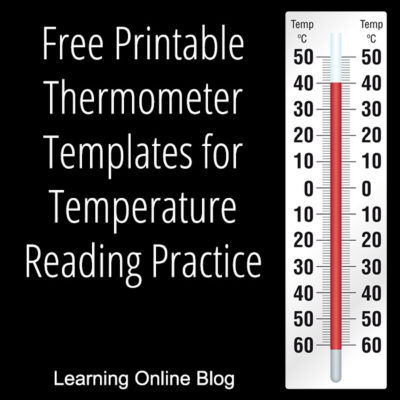 Free Printable Thermometer Templates for Temperature Reading Practice