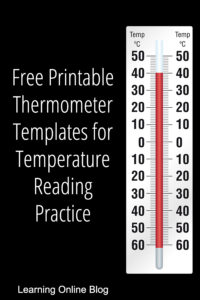 Thermometer - Free Printable Thermometer Templates for Temperature Reading Practice