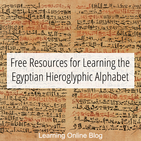 Hieroglyphic Alphabet For Kids Printable