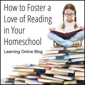 Girl reading on pile of books - How to Foster a Love of Reading in Your Homeschool