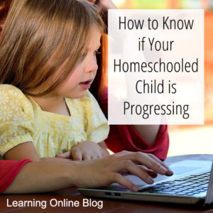 Mom and child at computer - How to Know if Your Homeschooled Child is Progressing