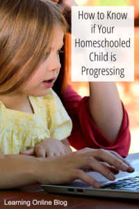Mom and child at computer - How to Know if Your Homeschooled Child is Progressing