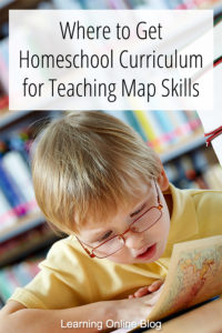 Boy looking at map - Where to Get Homeschool Curriculum for Teaching Map Skills