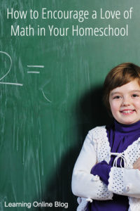 Girls standing by chalkboard - How to Encourage a Love of Math in Your Homeschool