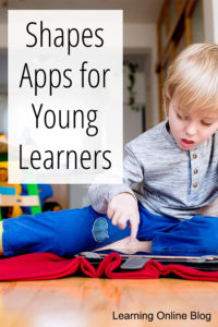 Young boy using tablet - Shapes Apps for Young Learners