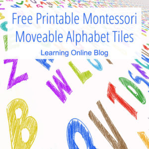 Letters of the alphabet - Free Printable Montessori Moveable Alphabet Tiles