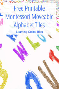 Letters of the alphabet - Free Printable Montessori Moveable Alphabet Tiles
