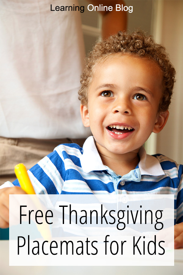 Free Thanksgiving Placemats for Kids