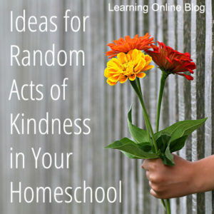 Hand giving flowers - Ideas for Random Acts of Kindness in Your Homeschool