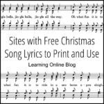 Sites with Free Christmas Song Lyrics to Print and Use